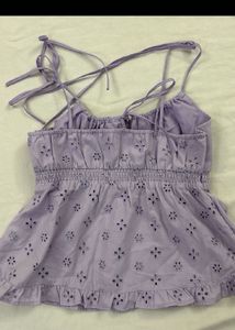 Purple Strappy Hnm Top