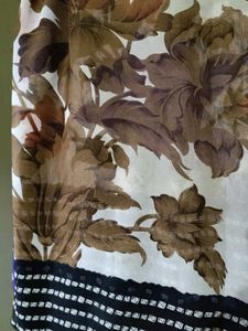 Floral Print Saree with Border