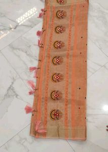 New Saree Only One Time Wear With Stitch Blouse