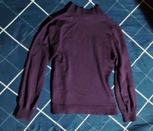 Purple Floral Sweater