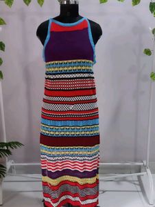 Striped Knit Maxi Dress
