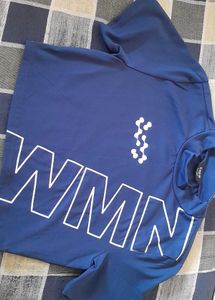 SHEIN Navy Graphic Crop Top