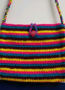 Colorful Striped Crossbody Bag