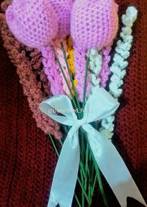 Crochet Tulip & Floral Arrangement | Lasts Forever