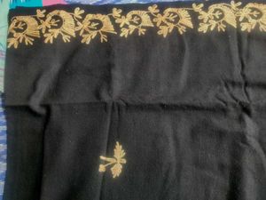 Elegant Embroidered Shwal- Black🖤