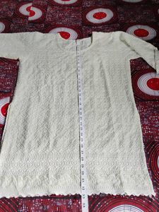 Chikankari Light Green Kurti