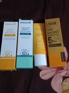 Combo Of 4 Sunscreen New Seal Pack No Coin Spf 50+