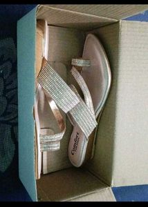 Rose Gold silver sandals