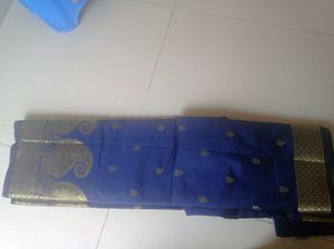 Navy Blue Banarasi Pattu Saree