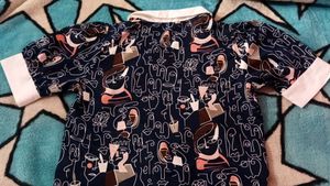 Abstract Print Crop Top