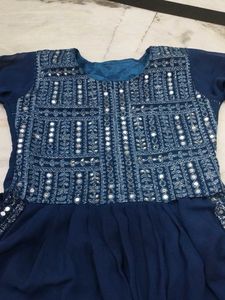 Blue naira cut suit Set
