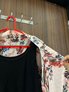 Floral Shrug &amp; Black Innerwear