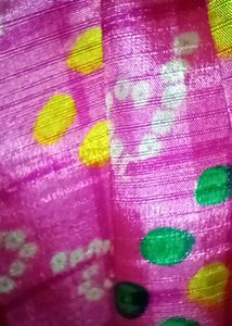 New Barbie Pink Saree With Tassels