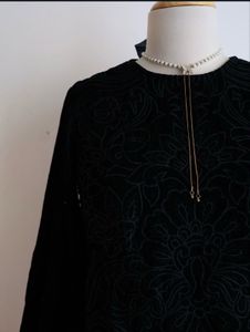 3D Embroidered Velvet Blouson