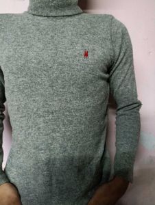 Gray Turtleneck Sweater