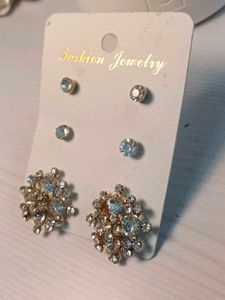 Sparkling Rhinestone Earring Set
