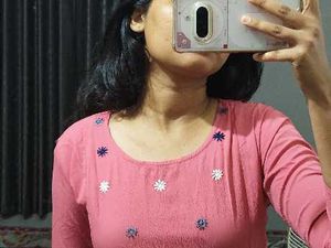 Pink Embroidered Kurta Dress