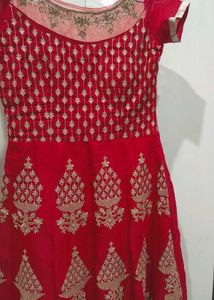 Red &amp; Gold Ethnic Gown