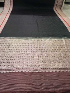 Pure Banarasi Silk Saree Black Colour