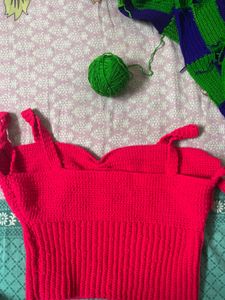 Pink Crochet Top