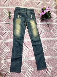 Vintage Embroidered Denim Jeans