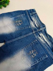 Vintage-Style Blue Denim Jeans