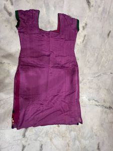 Purple Embroidered Kurti