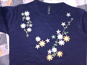 Floral Embroidered Sweater