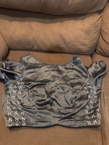 Satin Embellished Blouse