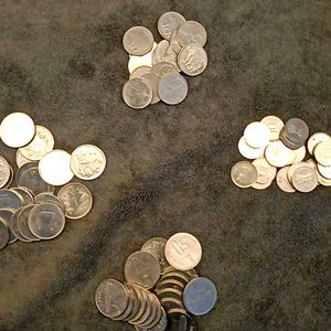 FSS 10p, 25p, 50p And 1R Coins Lotte (80 Pcs)