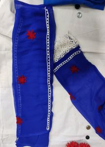 Blue Lucknowi Chikankari Anarkali Kurta