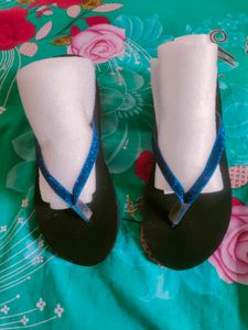Blue Glitter Flip Flops 2color Available