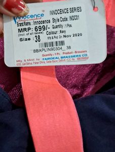 Innocence Branded Sports Bra Size 38D