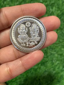 Swastik Coin With Ganeshji &amp; Laxmiji