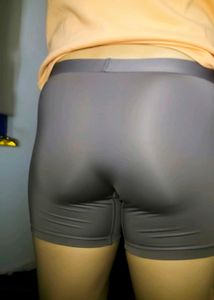 Broun Skintight Fit Lycra Shorts Women And Man