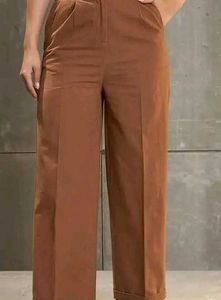 Brown Wide-Leg Trousers