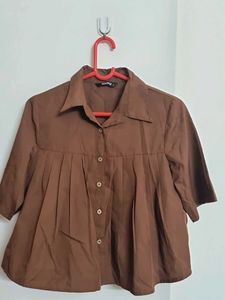 Brown Office Wear Top