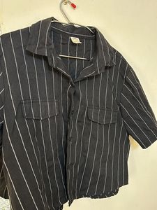 StreetStyleStore Black Cropped Shirt
