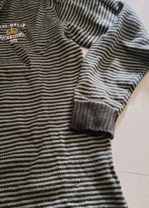 Striped Womens Hooded Sweater