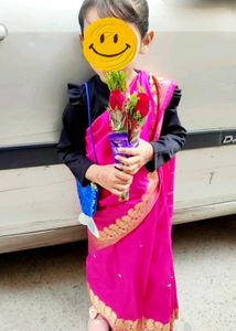 Pink &amp; Gold Saree