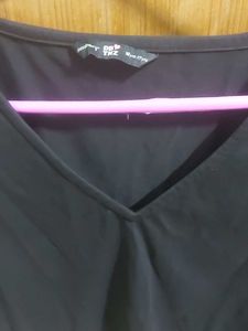 Black V-Neck Top