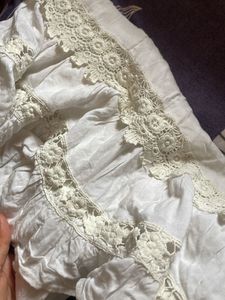 White Lace Trim Skirt