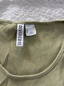 Olive Ribbed Tank Top - Divided