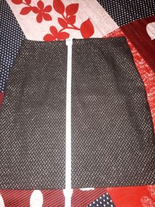 Shine Black High Waist Skirt