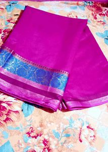 Silk Sare Elegant Pink Saree