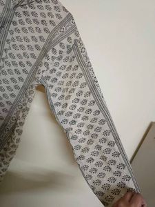 Cream Color Knee Length Kurta