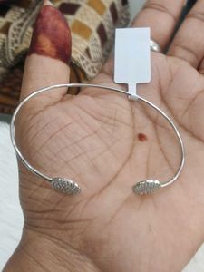 925 Sparkling Silver Cuff Bracelet With Hallmark