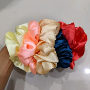 5 Satin Scrunchies Combo (5)