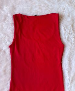 Zara Red Sleeveless Tank Top