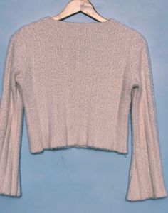 Fluffy Knit Bell Sleeve Sweater